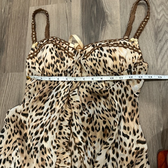 Vintage? Animal print flowy lingerie tank top - Picture 10 of 10